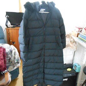 LANDS' END COAT-PARKA-DOWN FILLED-BLACK-WOMEN'S SIZE L